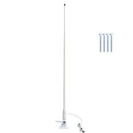 Marine VHF Radios Antenna for Boat, for Horizon Icom Cobra ham Radios, 7meters RG-58U Cable, Adjustable Ratchet, Nails