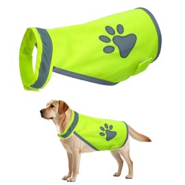 Sikweny High Visibility Vest Dog Reflective Stripes Dog Reflective Vest with Reflective Elements Safety Vests Adjustable Design for Night Hikes Outdoor Adventure Cycling Accompaniment Training and