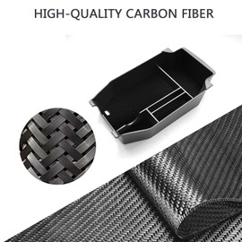 Treesiche 2023 2024 2025 Accord Center Console Accessory Organizer for 2023-2025 Honda Accord Sport EX-L L Touring LX EX with Carbon Fiber Leather Mat