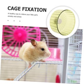 Abaodam Silent Hamster Running Wheel with Dual Bearings Quiet Exercise for Hamsters Mice and Small Hedgehogs Pet Cage Accessory in Matcha Green