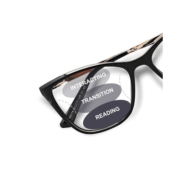 YIJIA-YOUNG Progressive Multifocus Reading Glasses for Women MenNo Line Bifocal