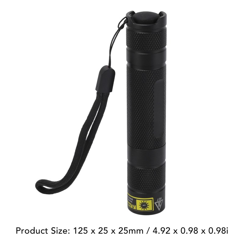 UV Flashlight LED 365nm Aluminium Alloy Battery Powered Widely Used