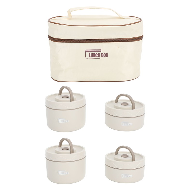 Insulated Lunch Container 304 Stainless Steel Leakproof Portable Round Thermal