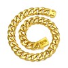 19mm Gold Plated Metal Cuban Link Chain Collar with Latch