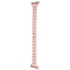 Watch Band Double Rows RhinestonesStudded Replacement Metal Strap for IOS