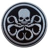 Silver Hydra Logo 3" Tall Embroidered Costume Patch