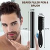 GEUUFEA Beard Pencil Filler for Men, Double Head 4 Forks