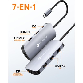 NOVOO USB C Hub to 2 HDMI, Displayport, UBS C Hub to USB