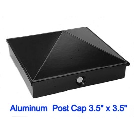 BFS Wholesale Aluminum Post CAP 3.5 x 3.5 inches, Black color,  14  pcs, Weather Resistant