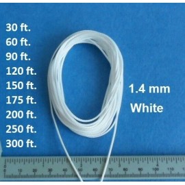 Blind 1.4 mm White Lift Pull String Cord for Window Blinds & Shades, 30-300 ft - 150 feet