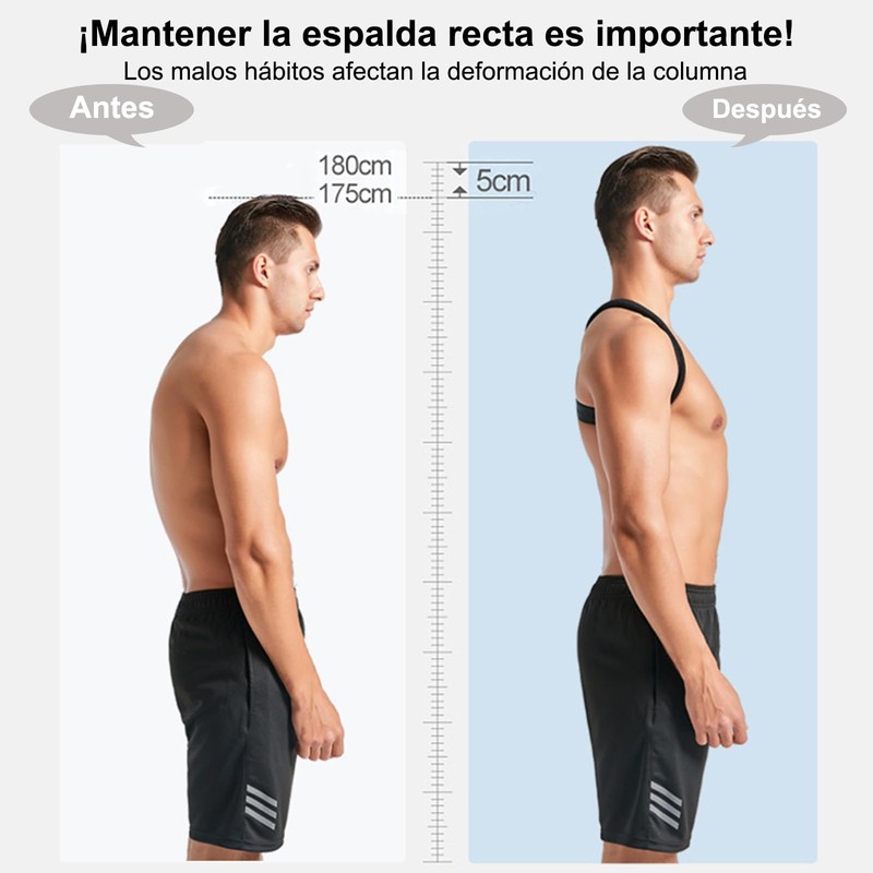 Corrector de Postura,Corrección de Postura Espalda y Hombro para Niños,Hombre