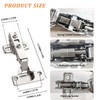 Pack of 4 Cabinet Hinges, Pot Hinges with Soft Close