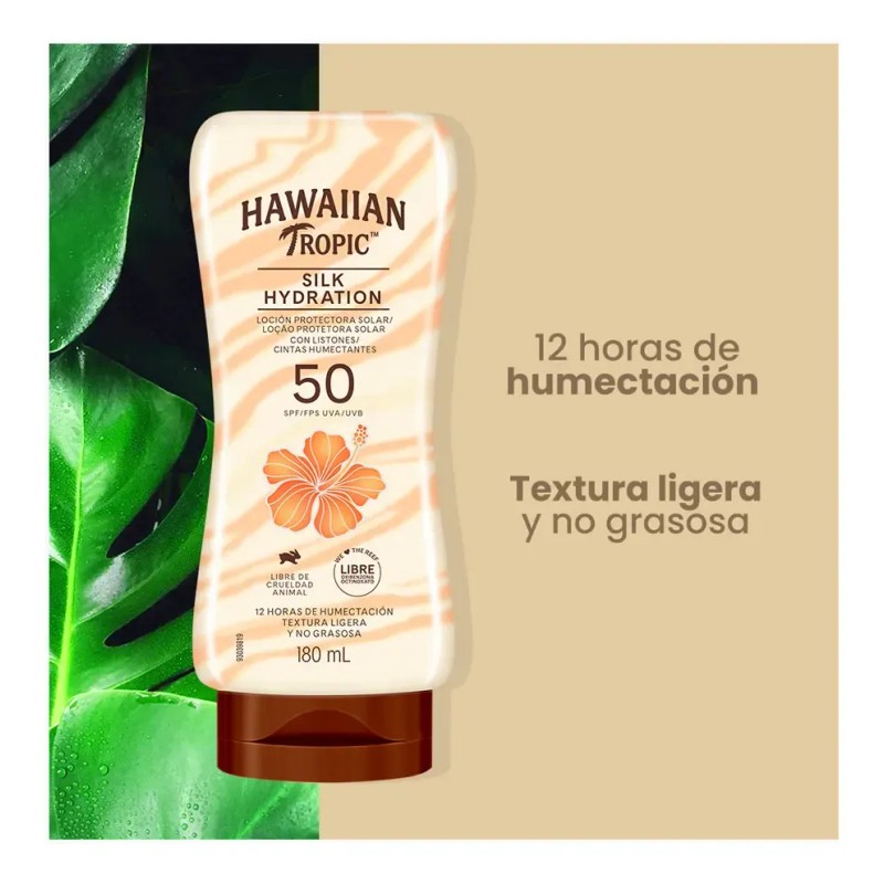 Protector Solar Hawaiian Tropic Silk Hydration FPS 50 Textura Ligera