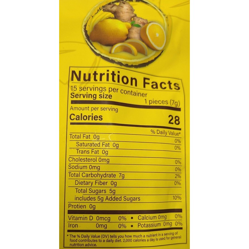 Ginger Lemon Ginger Hard Candy 100g X 3 bags Songwha
