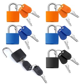 Suitcase Lock Small with Key 6 Pieces Lock Suitcase Locks Padlock Set Colourful Mini Luggage Locks for Travel Suitcases