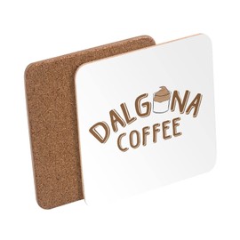 Cork Coasters - Dalgona Coffee Coffee Drink Dessert - Pack of 6 (95x95mm)