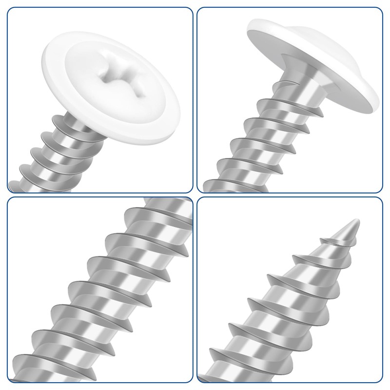 Bykonh #8 x 3/4" Modified Truss Wafer Head Wood Screws,