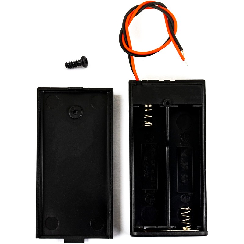 whiteeeen 2pcs 2 AA Battery Box Case with Switch Cover