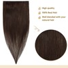 TESS Clip-In Real Hair Extensions, Brown, 55 cm, One Piece,