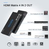 HDMI Matrix ARC 4 In 2 Out 4K HDR EDID