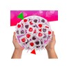 Valentine Heart Shaped Lollipops, Strawberry & Cream Flavor, Red &