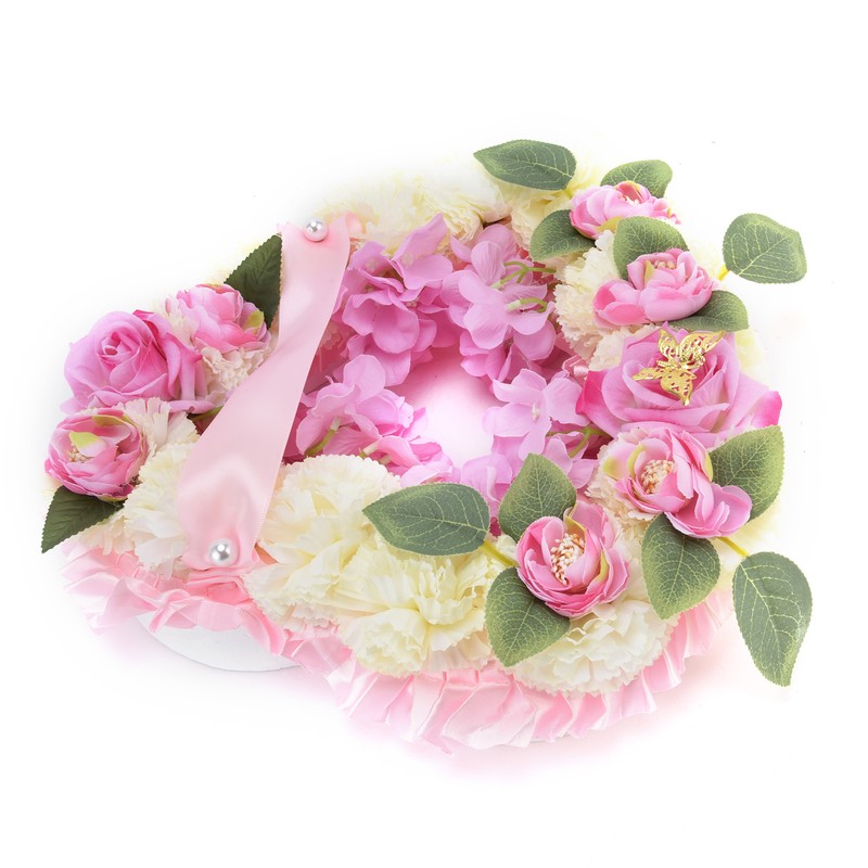 Artificial Heart Shaped Wreaths Wedding Wreaths Fake Flowers Decoration for