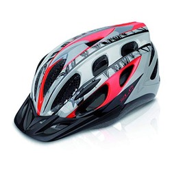 XLC Unisex-Adult Fahrradhelm BH-C18, Rot, Grau, 54-58 cm