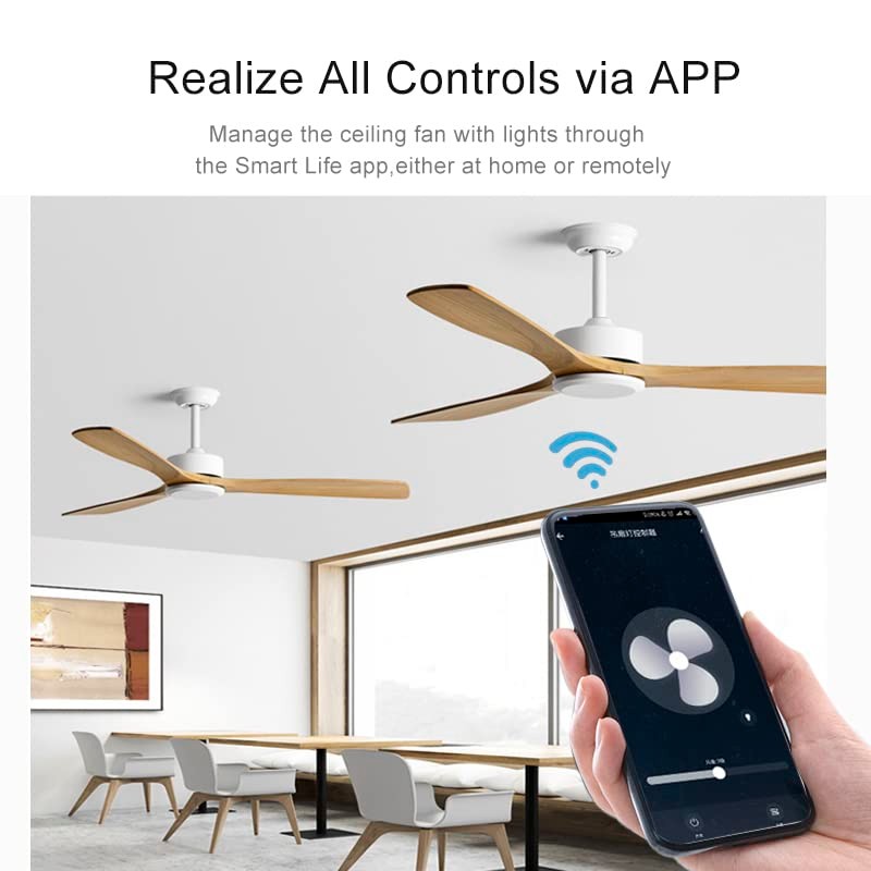 QIACHIP Upgrade Universal WIFI Ceiling Fan light Remote Control Kit,