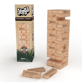 USAOPOLY JENGA National Parks | Classic Jenga Wooden Block Game with a National Parks Theme | Perfect Travel Game for Families | Celebrate US National Parks Service