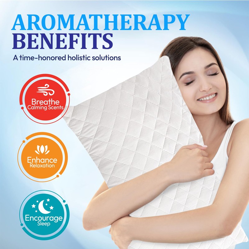 Eutony Pillow Protectors 2 Pack Quilted Zipped - Ultra Luxe
