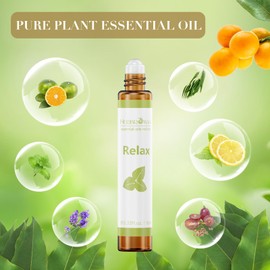 HERBROMAS Aromatherapy Essential Oil Roll On Blend Relaxation Gift for Women, Natural and Pure Essentail Oils with Travel Size Roller Ball Bottle (Relax, 1)