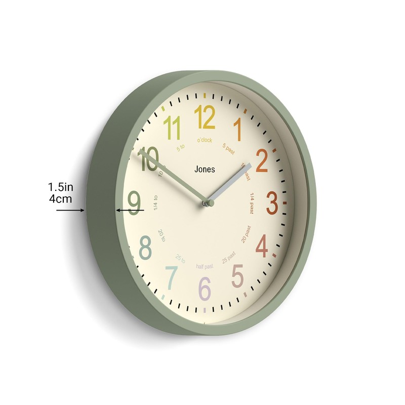 Jones Clocks® Kids Clock - Time Teaching Clock - Learn