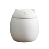 Mozacona Ceramic Jar Embossed Cat Small Candy Dish Sugar Bowl