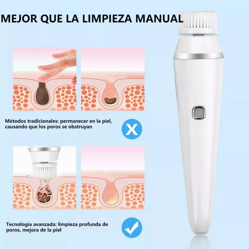 Burkey Cepillos Faciales Eléctricos Limpiadora Recargable Masajeado
