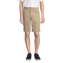 Lands' End Mens 11 Inch Traditional Fit Stretch Knockabout Chino Shorts Khaki Regular 38