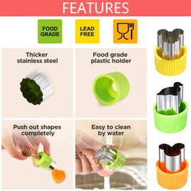 Sandwich Cutter for Kids-12 Pcs Cookie Cutters Set,Bread Cutter Set,Fruit Cutters,Dinosaur Heart Star Mouse Shaped DIY Mold for Kids Boys and Girls.