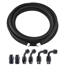 EVIL ENERGY 10AN PTFE Fuel Line Kit, E85 Fuel Hose kit 16FT Black