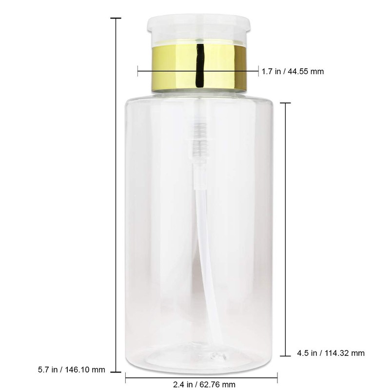 10oz Gold Push-Down Dispenser Bottle - 1 Bottle - Empty