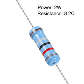 sourcing map Metal Film Resistor High Precision 2 W 2 Watt 8.2 Ohm 1% Tolerance Pack of 30