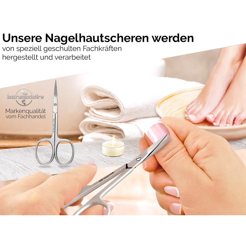 Professional Cuticle Scissors Curved Nail Scissor Set – Combination Set for Fingers