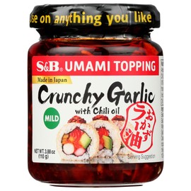 S&B Chili Oil with Crunchy Garlic Topping 3.9 Ounce (Pack of 3)
