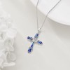 VONALA Cross Necklace for Women 925 Sterling Silver Rose Cross