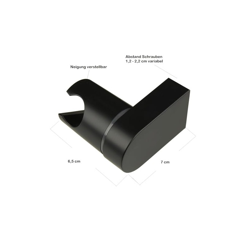 Shower Holder Black Matt Tilt Angle Adjustable ABS Chrome-Plated Wall