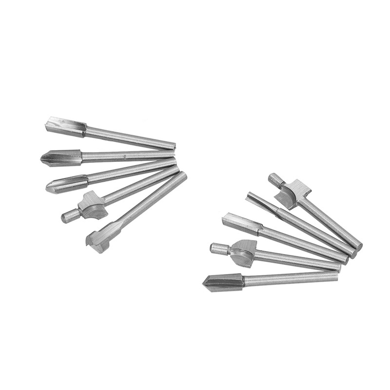 10Pcs Router Bit Set Large Capacity Chip Groove Nonstick Knives