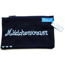 Ringelsuse - Original Cosmetic Bag Girls Storage Bag Makeup Bag Cosmetic Bag for Girls Women 12 x 20 cm 100% Cotton Fairtrade Dark Blue