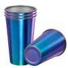 MEWAY 4 Pack 24oz Stainless Steel Pint Cup,Healthy Unbreakable and