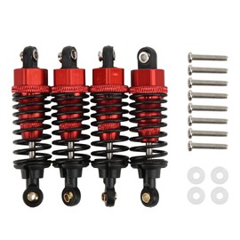 RC Shock Absorber Replacement Parts, 4 Pieces Aluminium Shock Absorber Metal Shock Absorber Oil RC Damper Set Adjustable Shock Absorber Damper Set for TT-01 TT-02 TA05 TL-01 TA03 MF-01X