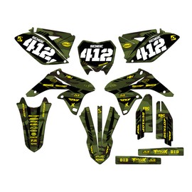 2010-2018 RMZ 250 Apache Green Senge Graphics Complete Kit with Rider I.D. Compatible with Suzuki