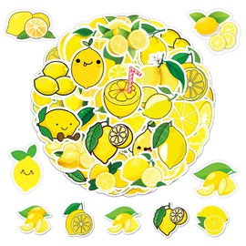 NIDHFG 100 Lemon Stickers, Waterproof Stickers, Cartoon Cute Stickers, Which Can Decorate Laptops, Computers, Scooters.