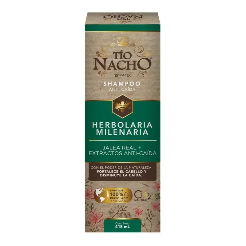 Tío Nacho Shampoo Herbolaria Milenaria. Botella Con 415ml.